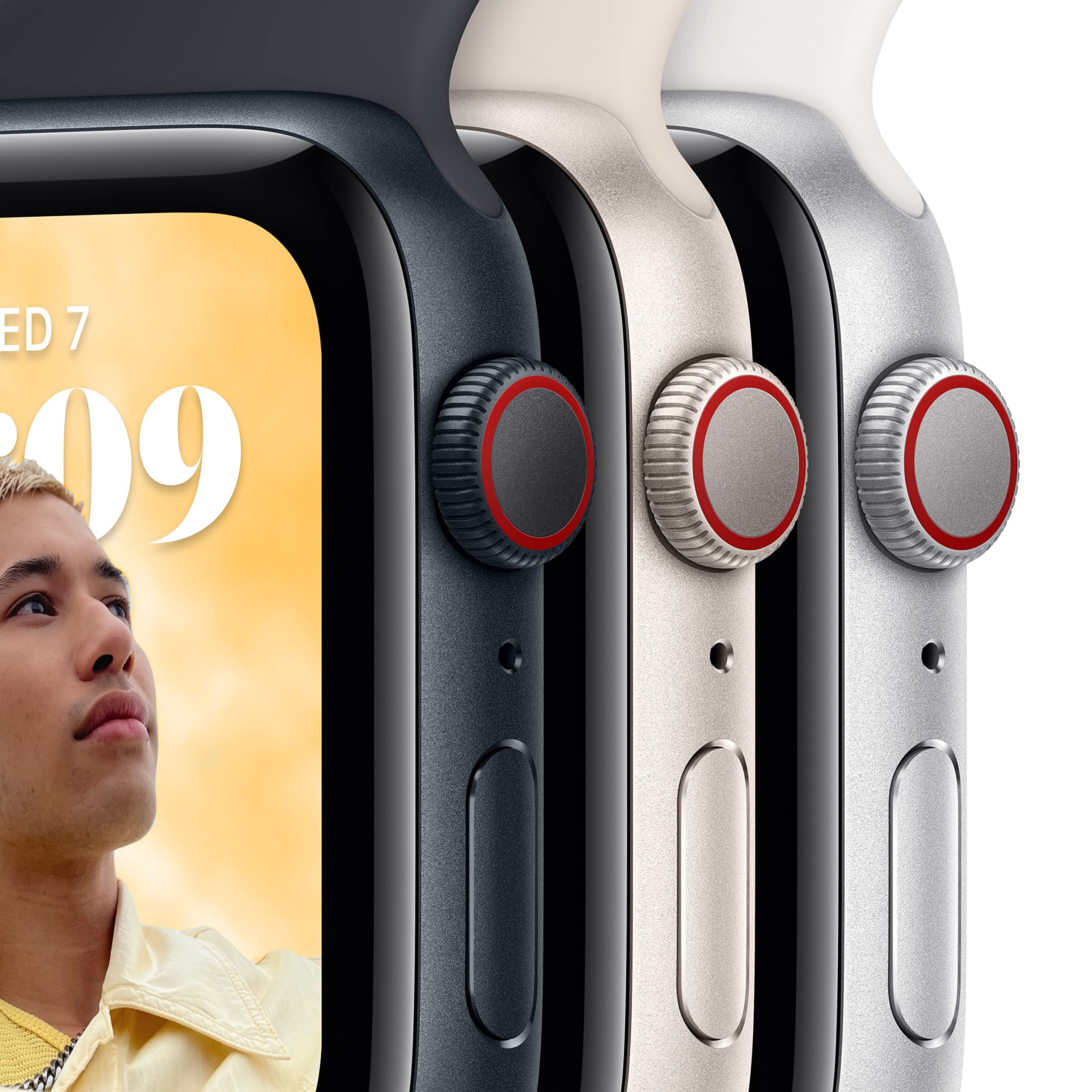 Apple Watch SE 2nd Gen (GPS) 40mm Aluminum Case w/ Midnight Sport Band (M/L) ? Midnight ? MXE93LL/A (2024)