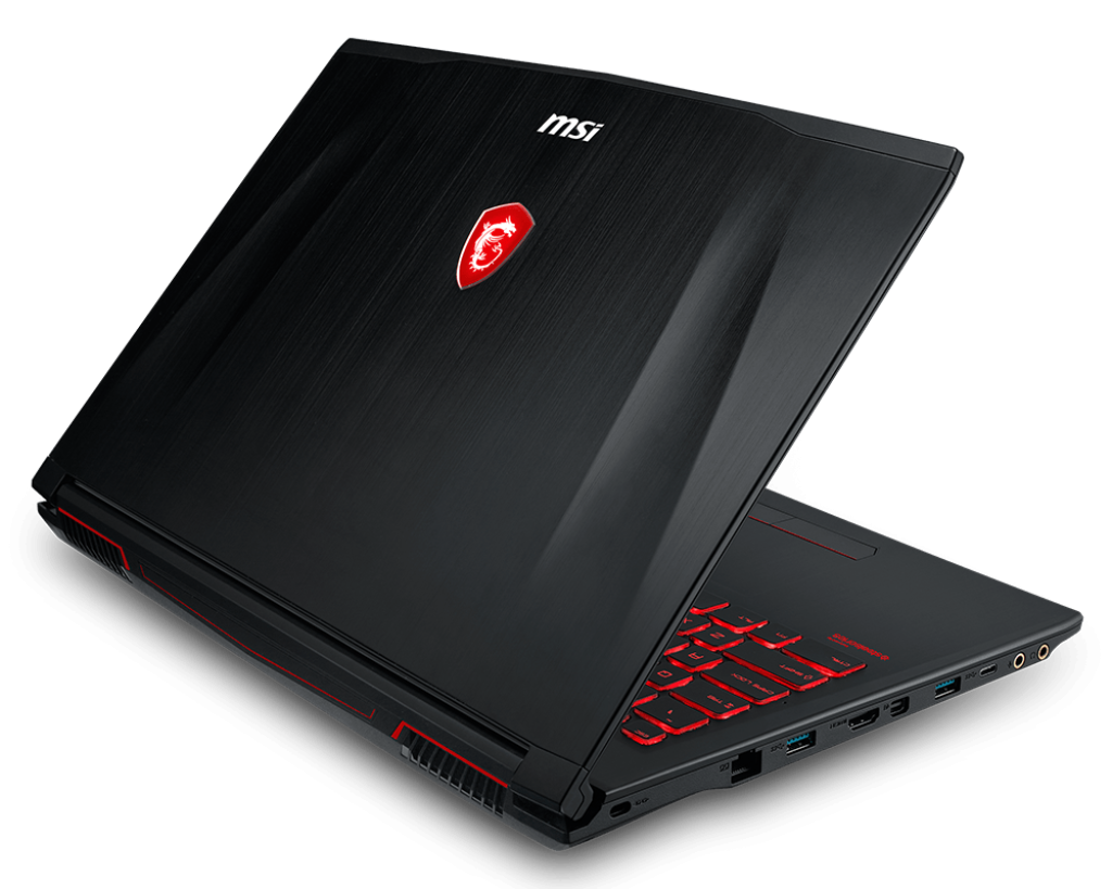 MSI GF62 8RE-058US ? 15.6" FHD ? Intel Core i7-8750H ? 16GB RAM ? NVIDIA GeForce GTX 1060 (6GB) ? 1TB HDD + 256GB SSD ? Black ? GF62058