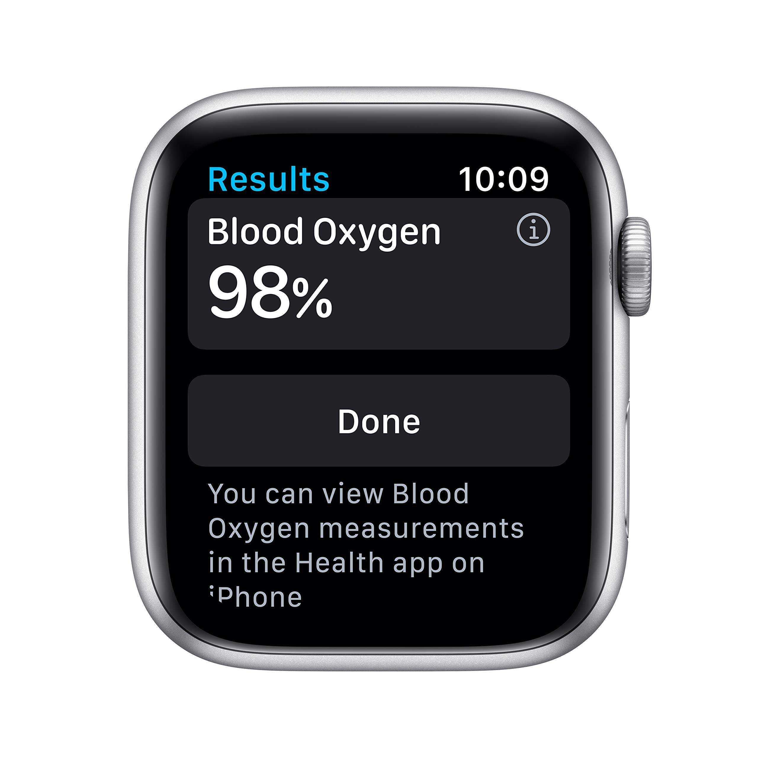 Apple Watch Series 6 44mm Silver Aluminum Case with White Sport Band GPS - M00D3LL/A