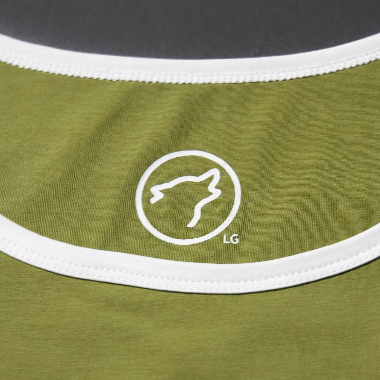 Men's Performance Tank Moss Green W/ Off White Border (SALE)