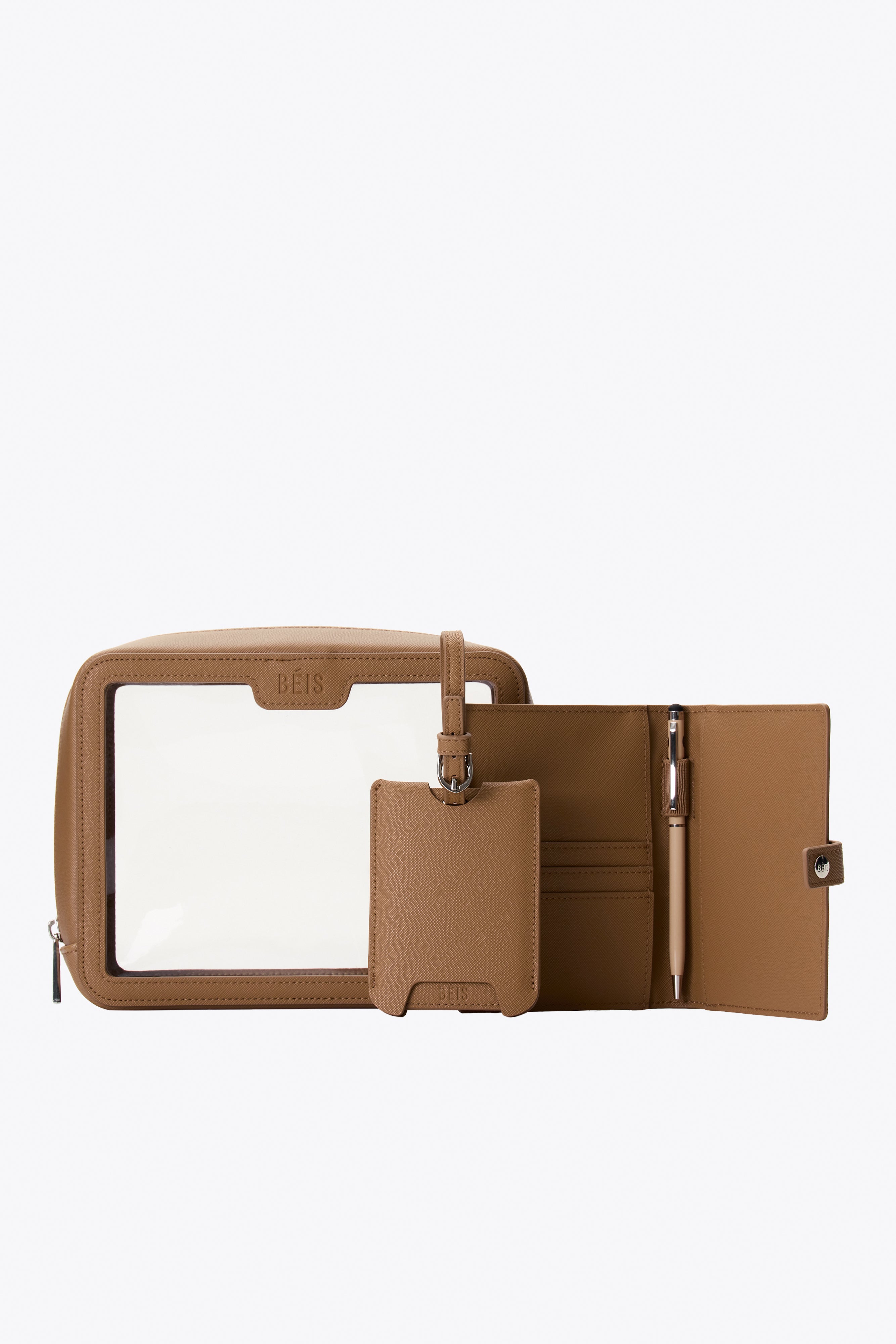 Personalized Accessories - The Passport & Luggage Tag Set in Camel