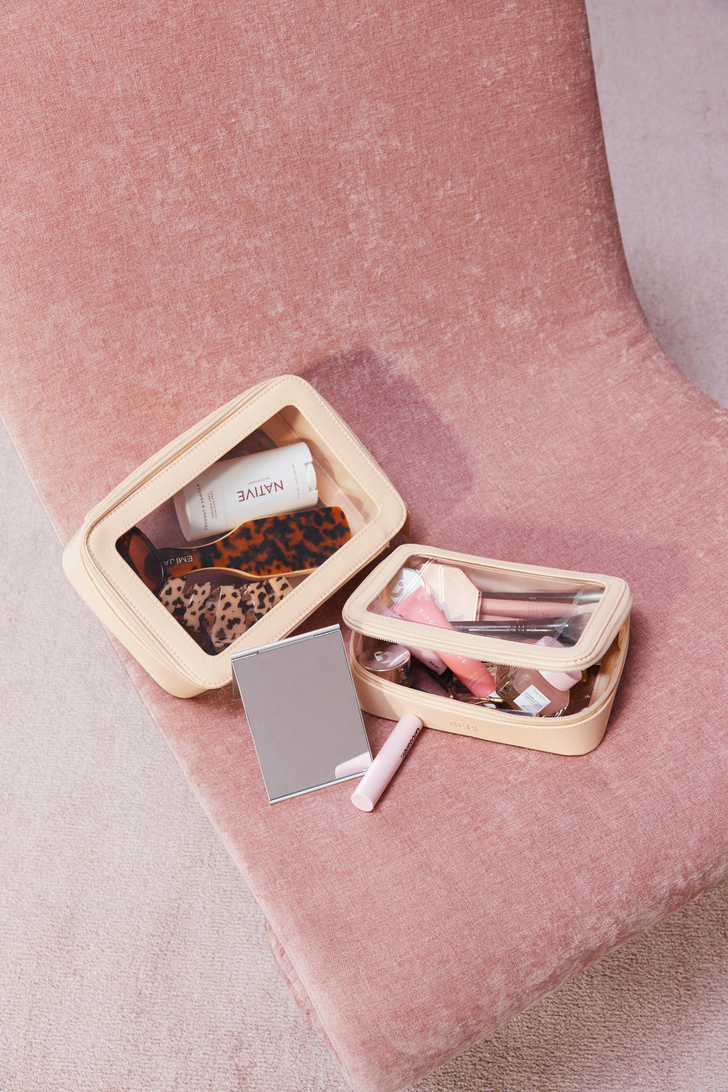 The In Flight Cosmetic Set in Beige