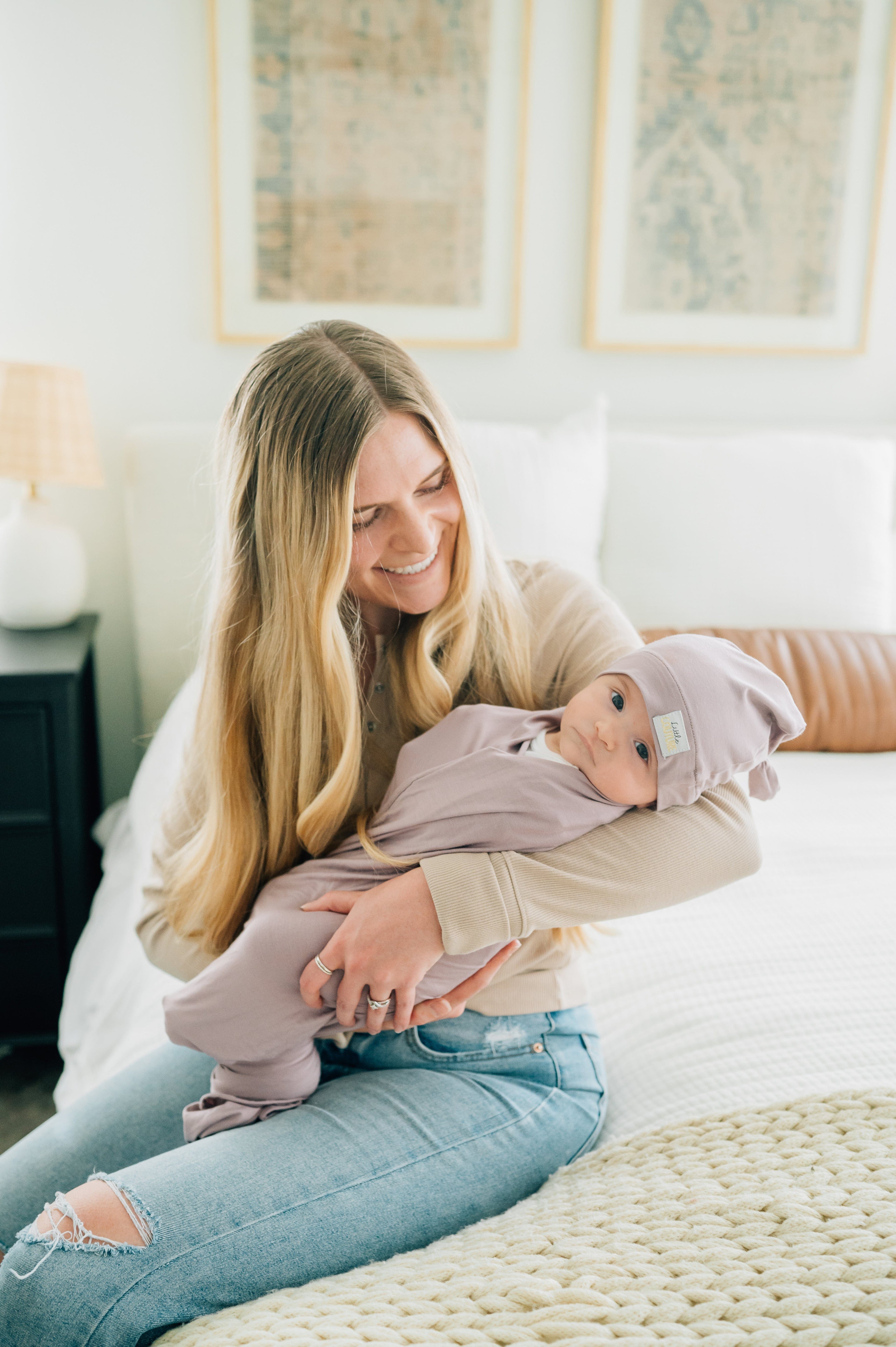 Swaddle and Hat - Blueberry Cheesecake