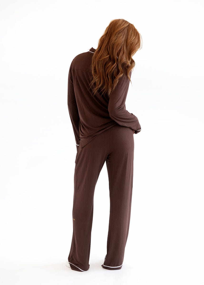 Middle of the Night Button Up - Coffee