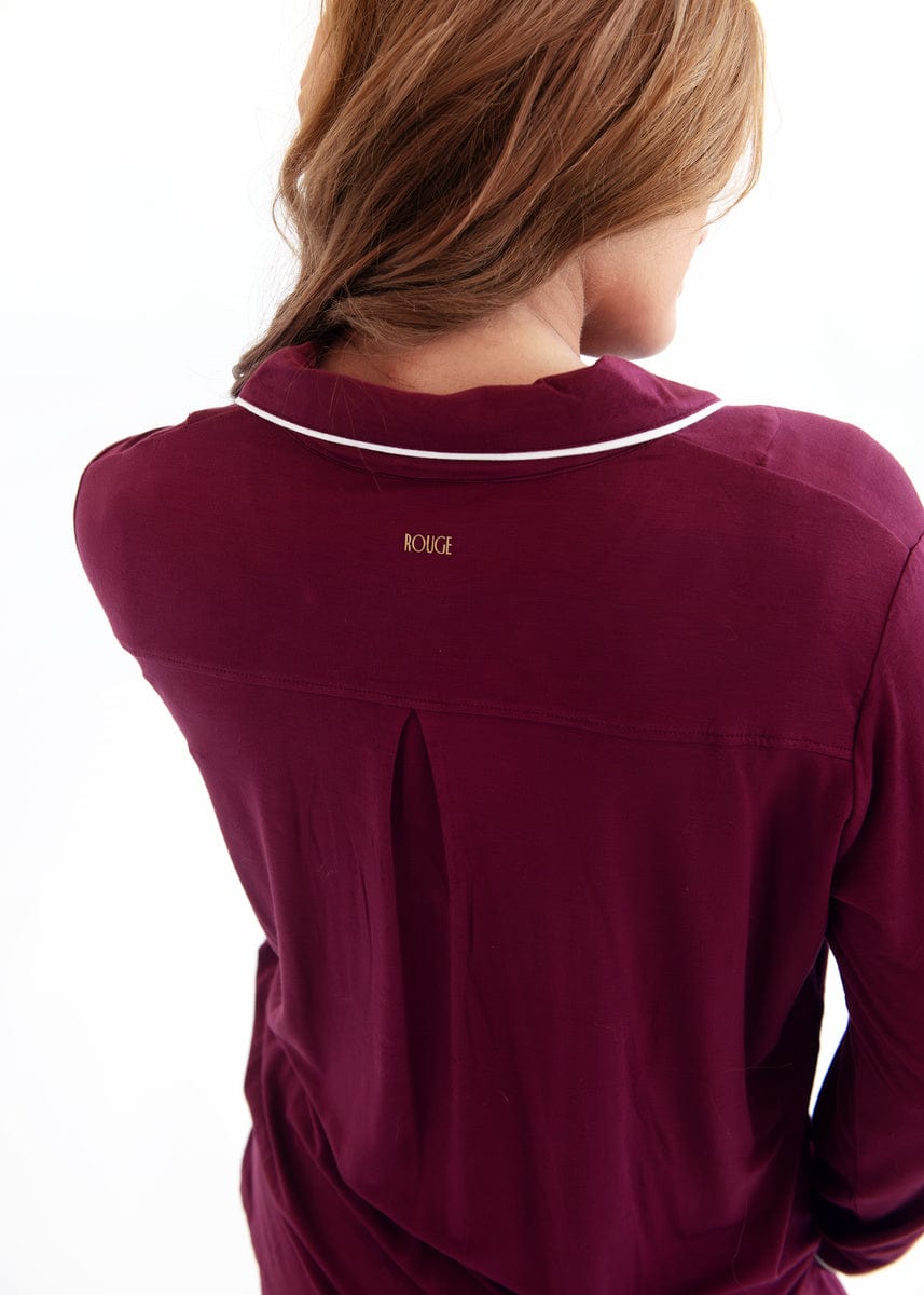 Middle of the Night Button Up - Maroon