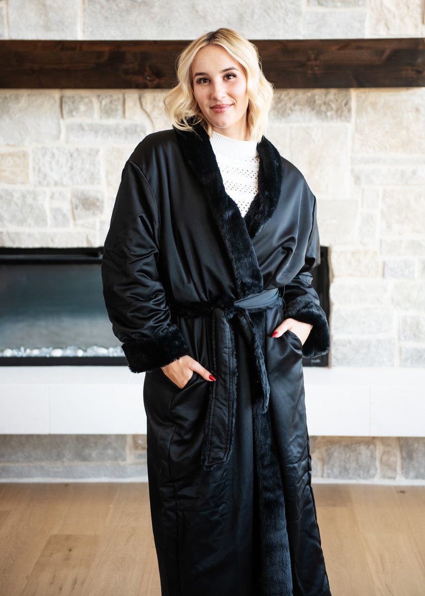 Satin Black Robe