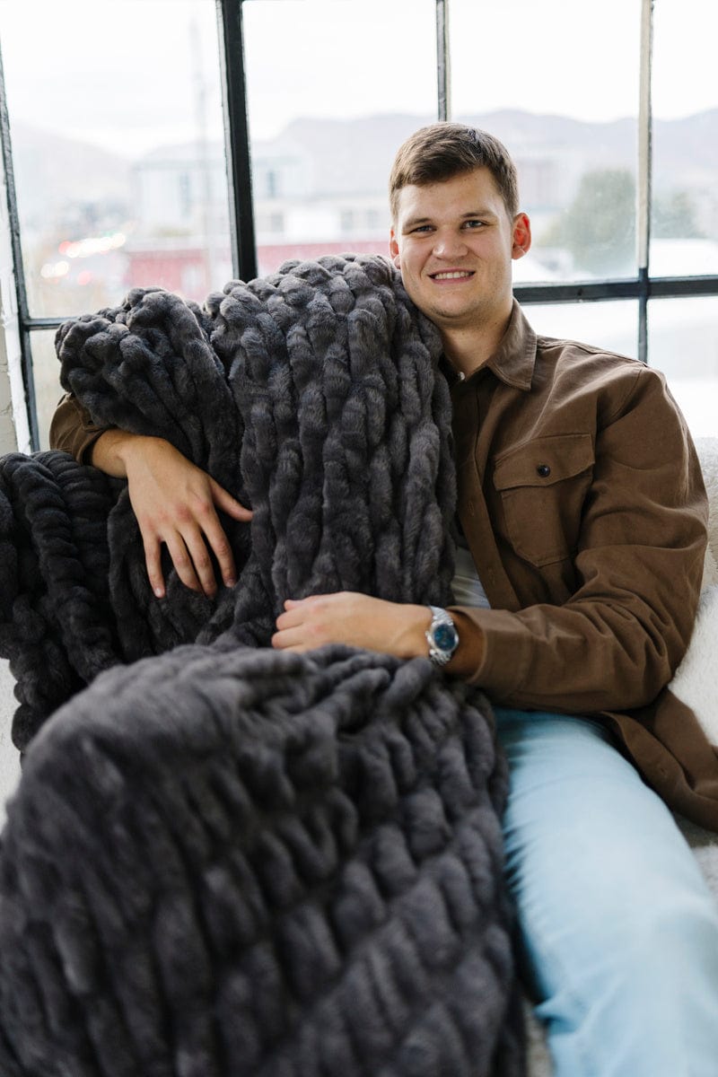 Walker Kessler Biggest Hugs Charcoal Blanket