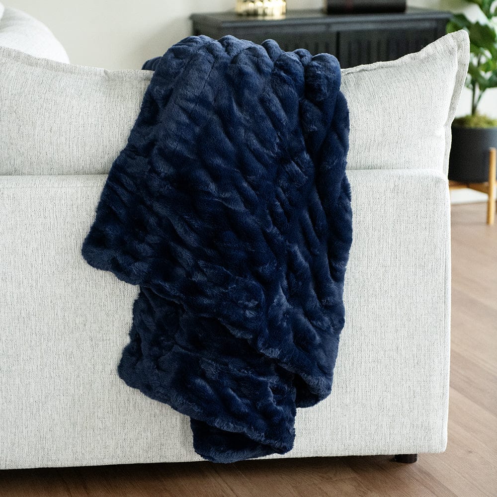Hugs Navy Blanket