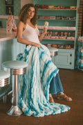 Hugs Swirl Ocean Blue Blanket