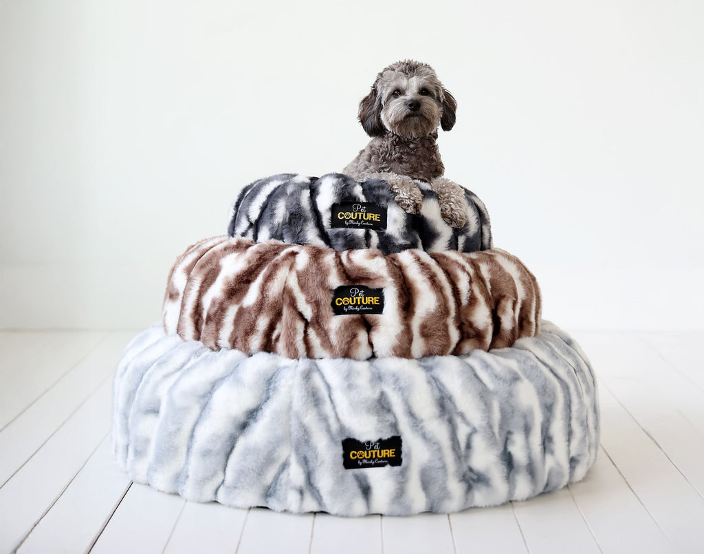 Cloudy Day Brown Pet Bed