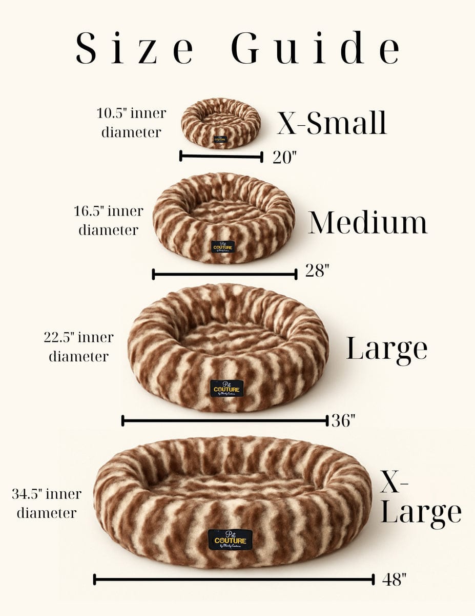 Cloudy Day Brown Pet Bed COVER ONLY