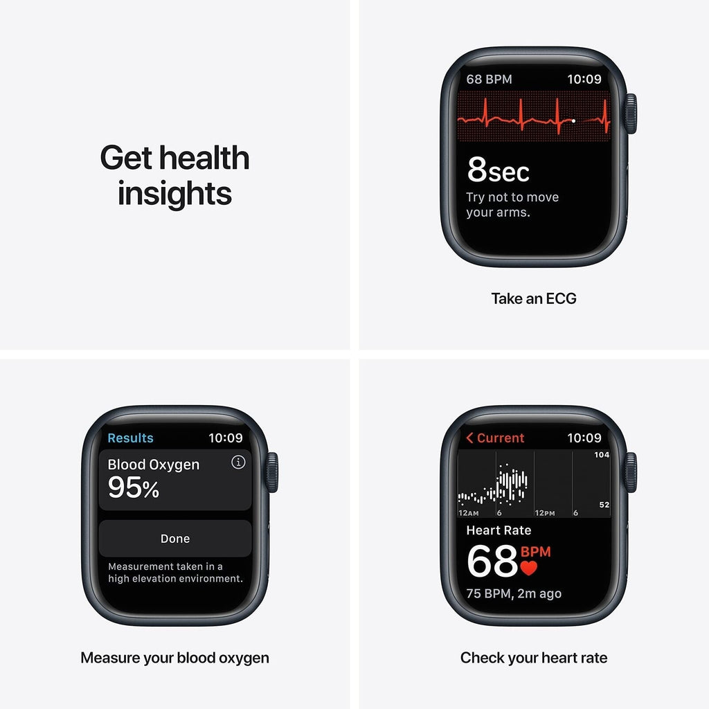 Apple Watch Series 7 GPS CEL 41MM - Midnight W/ Midnight Sport Band - MKH73LL/A